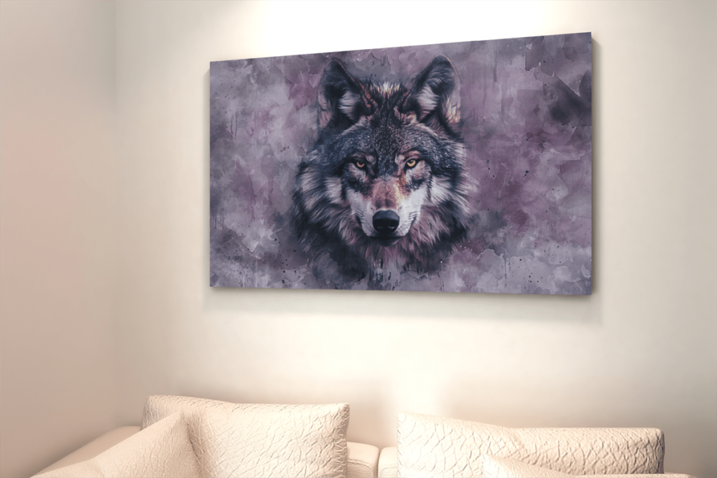 wilde-dier-wolf-canvas-schilderij