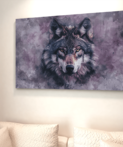 ALIVA 1463 wilde dier wolf canvas schilderij b