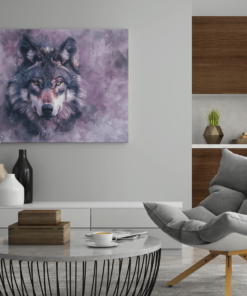 ALIVA 1463 wilde dier wolf canvas schilderij d