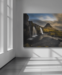 ALIVA 1464 waterval en berg canvas schilderij d
