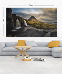 ALIVA 1464 waterval en berg canvas schilderij e