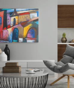 ALIVA 1468 sprookjeshuizen canvas schilderij a