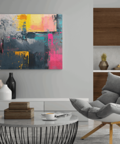 ALIVA 1470 abstracte kunst kleurrijke schilderij b