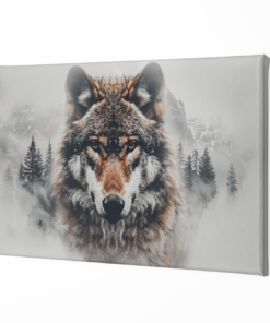 ALIVA 1471 wilde dier wolf schilderij a min 11zon