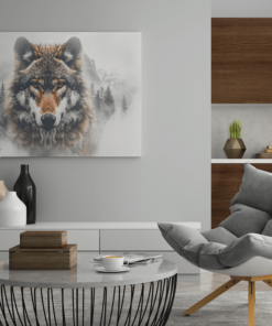 ALIVA 1471 wilde dier wolf schilderij b min 11zon