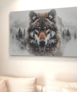 ALIVA 1471 wilde dier wolf schilderij c min 11zon