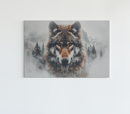 ALIVA 1471 wilde dier wolf schilderij min
