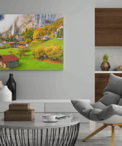 ALIVA 1473 landschap dorp canvas schilderij d