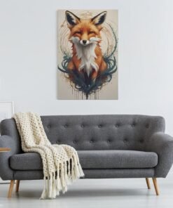 Dieren Canvas Schilderij Vos - Afbeelding 3
