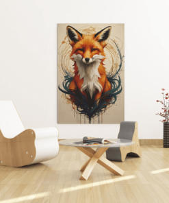 Dieren Canvas Schilderij Vos - Afbeelding 4