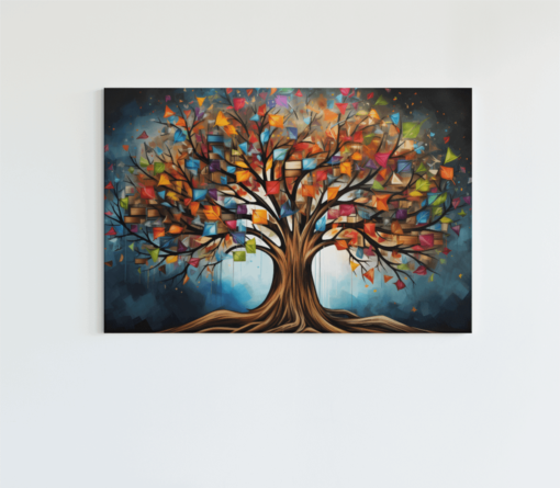 ALIVA 1477 Levensboom kleurrijke kunst sachilderij