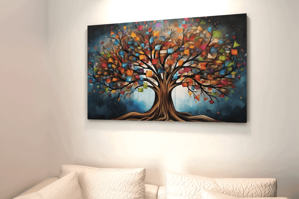 Levensboom Kleurrijke Schilderij