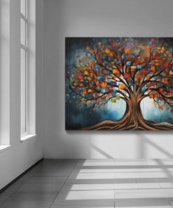 ALIVA 1477 Levensboom kleurrijke kunst sachilderij b