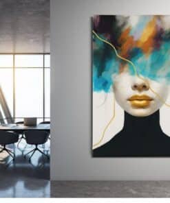 ALIVA 1479 moderne kunst vrouw abstract schilderij c