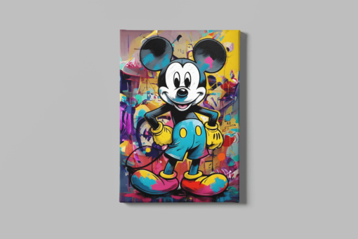 ALIVA 1480 canvas schilderij mickey kleurrijk