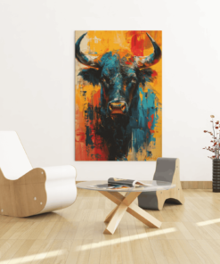 ALIVA 1481 canvas schilderij stier dieren