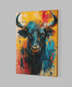 ALIVA 1481 canvas schilderij stier dieren b