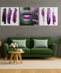vrouw-en-paars-deriluik-canvas-schilderij-d
