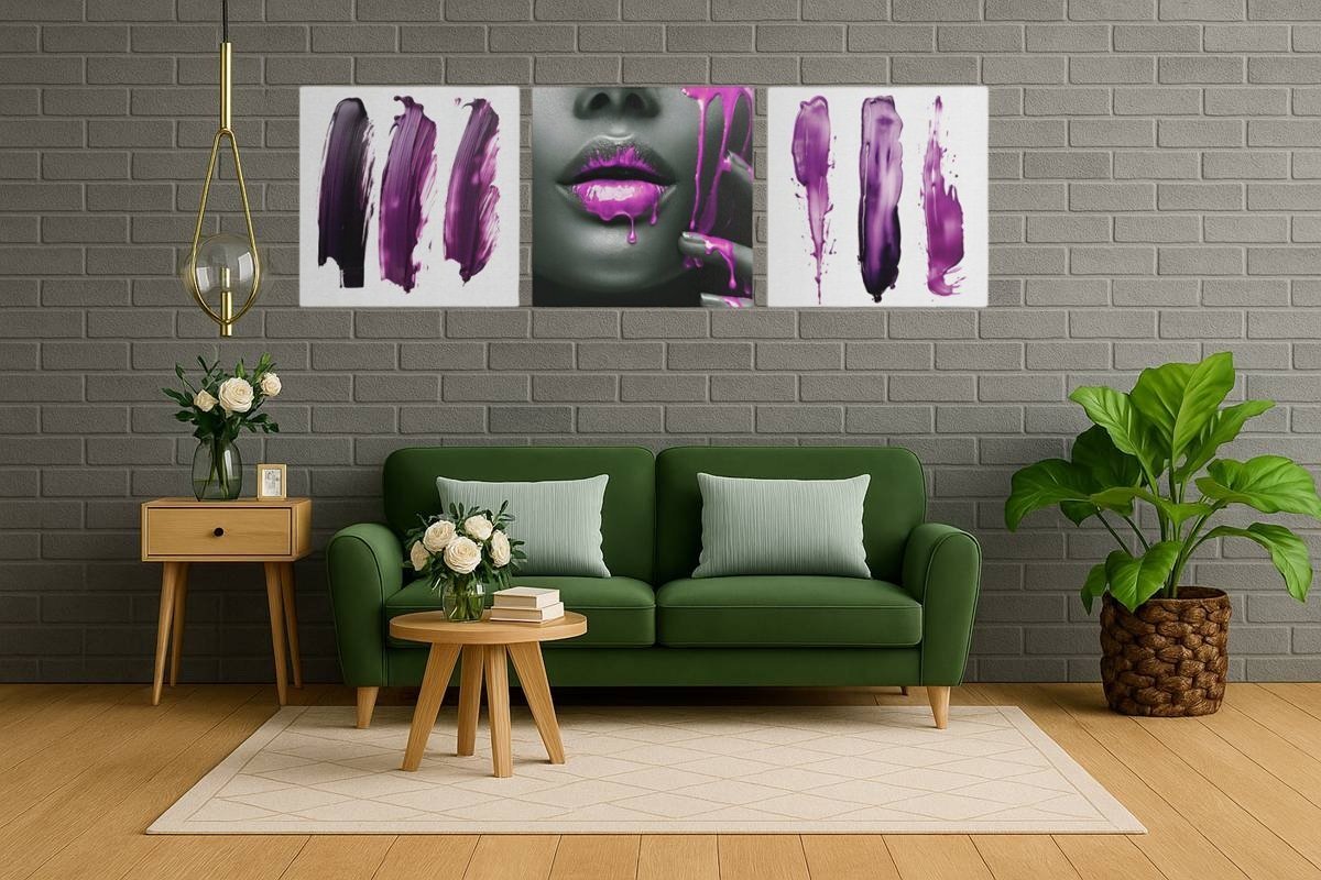 vrouw-en-paars-deriluik-canvas-schilderij-d