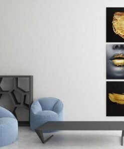 Alternative view of Vrouw en goud Drieluik Schilderij