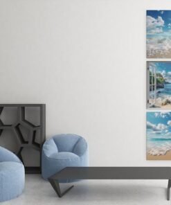 Alternative view of Landschappen Drieluik Canvas Schilderij