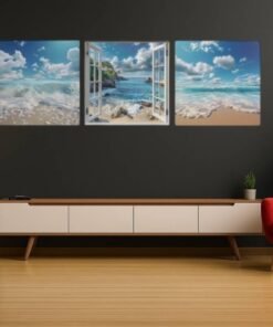 OLIVA 1025 landschappen drieluik canvas schilderij c 1