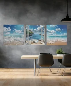 OLIVA 1025 landschappen drieluik canvas schilderij j