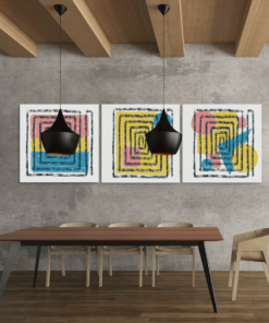 OLIVA 1028 abstract drieluik canvas schilderij b