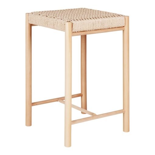 Abano Counter Chair Natuurlijk Populierenhout Papierkoord