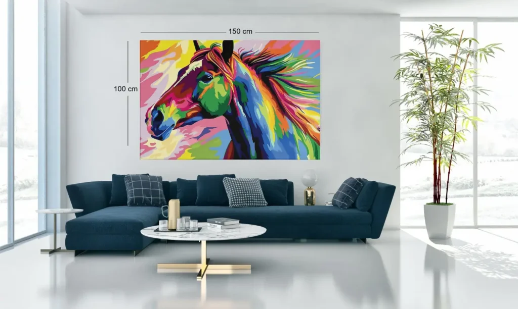 paard-kleurrijke-kunst-canvas-schilderij