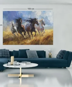 ALIVA-1486-rennende-paarden-canvas-schilderij-d