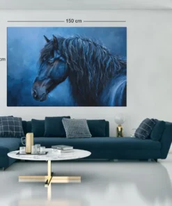 ALIVA-1491-paard-en-blauw-canvas-schilderij-e