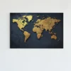 ALIVA 1492 wereldkaart goud canvas schilderij