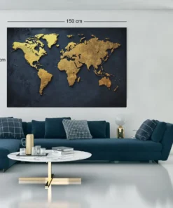 ALIVA-1492-wereldkaart-goud-canvas-schilderij-b