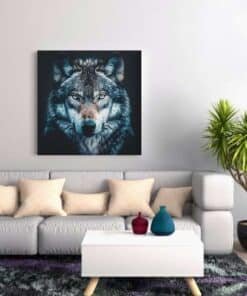 OEFE 1278 wolf vierkant schilderij d
