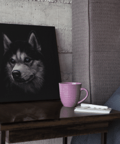 OEFE 1279 hond husky canvas schilderij b