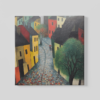 Kunst Dorp Vierkant Schilderij