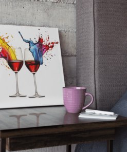 OEFE 1294 wijnglazen virekant canvas schilderij b