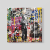 OEFE 1295 banksy art einstein virekan canvas schilderij