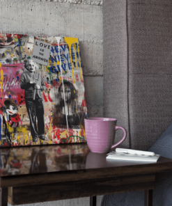 OEFE 1295 banksy art einstein virekan canvas schilderij b