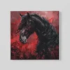 OEFE 1297 paard met rood vierkant schilderij