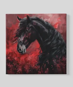 Paard Vierkant Schilderij