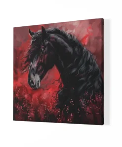 Alternative view of Paard Vierkant Schilderij