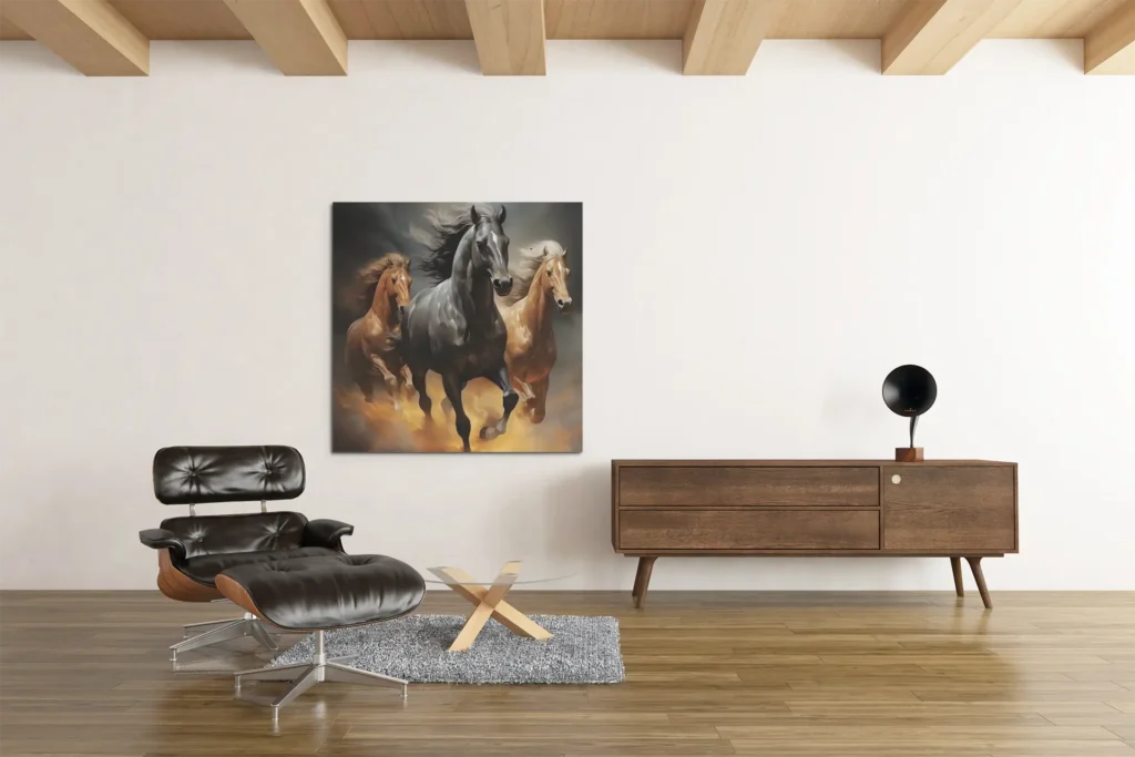 OEFE-1300-rennende-paarden-vierkant-schilderij-a