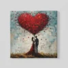 OEFE 1303 liefde kunst vierkant schilderij