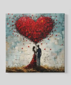 Liefde kunst Vierkant Schilderij