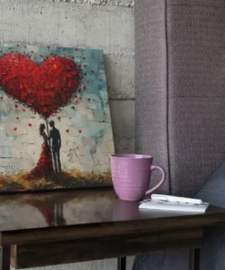 OEFE 1303 liefde kunst vierkant schilderij b