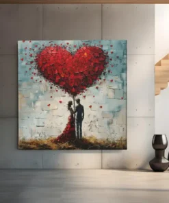OEFE 1303 liefde kunst vierkant schilderij d
