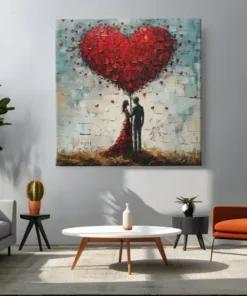 OEFE 1303 liefde kunst vierkant schilderij f