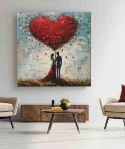 OEFE 1303 liefde kunst vierkant schilderij g